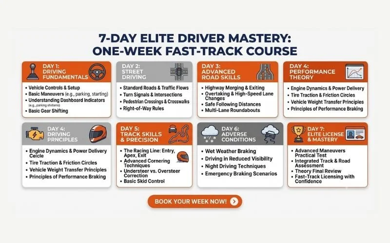 1 week driving crash courses in milton keynes, england, uk